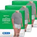 Amazon Basics Incontinence Underwear for Men, Maximum Absorbency, 2X-Large, 42 Count (3 Packs of 14)