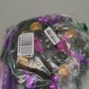 Fovths 12 Inch Christmas Advent Wreath Advent Candle Holder with 4 Flameless Taper Candles Remote Control Christmas Centerpiece Decorations for Christmas Home Church, Purple