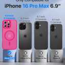 Faiono Magnetic for iPhone 16 Pro Max Case [Full Camera Protection][Military-Grade Protection][Compatible with MagSafe] Shockproof Protective Slim Phone Case for iPhone 16 Pro Max, Hot Pink