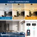 Modern 3 Ring Chandelier Crystal Chandeliers for Dining Room Round LED Dimmable Ceiling Light Fixture for Living Room Bedroom Lighting Black, 3 Rings-24"