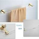 Bathroom Hardware Set Acrylic Gold - Bathroom Accessories Set Towel Bar Towel Rack Set - Wall Mounted Bath Towel Holder Toilet Paper Holder Set 4 Pieces SHUNLI