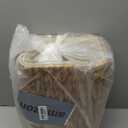 Boho Trash Can with Lid for Bathroom,2.6 Gallon Small Rattan Garbage Can with Press Top Lid,Woven Wastebasket and Hamper 2 in 1 Wicker Trash Basket for Bathroom,Kitchen,Living Room,Bedroom (Water Hyacinth)