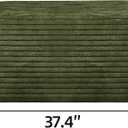 37.4 Inch Oversized Ottoman for Couch, Corduroy Upholstered Footrest with Compressed Memory Foam, Modular Sectional Cloud Pouf, No Assembly Required, DIY Combination, Green