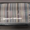 VOOVA & MOVAS Aqua Striped Towels Set, Quick Dry, Thick & Absorbent, Soft, 6 PCS Bathroom Towels