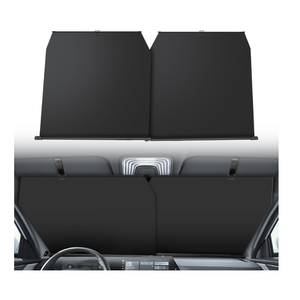 KUST Upgraded 2 Pack Retractable Automotive Sunshade Car Window Sunshades (Not fit for Truck), Adjustable Auto Thickened Sunshade, Car Accessories for All Season, Black and Silver, Blocks UV Rays