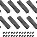 uxcell Belt Buckle End Tips, Rectangle Webbing Zipper Tips Clip Buckles with Screws for DIY Sewing Crafts Purse Belt Repair