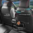 Seat Covers Custom Fit 2017-2022 Honda CR-V, Premium Faux Leather Car Seat Protector, Pet Friendly Interior Cover for CRV(BlackRedLine, Full Set)