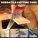 HAUTMEC 14" Hand Saw for Wood Cutting & Woodworking, 11 TPI Small Crosscut Handsaw with Triple-Ground Teeth, Fine Cut Saws for PVC, Plastic & Trees-HT0024