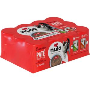 Nulo Variety Flavors Pate Wet Canned Cat Food, 12.5 Ounce (Pack of 12)
