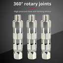 Sprayer Joint 360 Degrees Rotate Stainless Steel Airless High Pressure Spray Gun Hose Swivel Joint Connector Accessories for Paint Sprayers & Hose (1/4inch 3pcs)