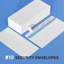 2 x #10 Self Seal Security Envelopes, 50 Count, 4-1/8" x 9-1/2", 24 lb Paper, NO Window, White, Strip and Seal for Privacy & Business