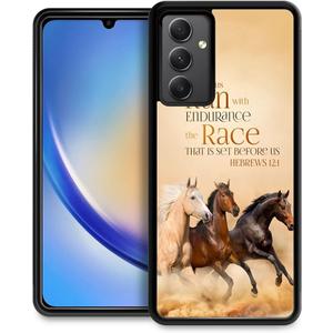 Compatible with Samsung Galaxy A54 5G Case,Christian Positive Quotation Horse Slim Soft Shockproof for Women Girls Boys Man Protective Cover Case for Samsung Galaxy A54 5G
