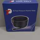 Tool Daily High Pressure Washer Hose, 25 FT X 1/4 Inch, 3600 PSI, M22 14mm, Replacement Power Washer Hose for Most Brands