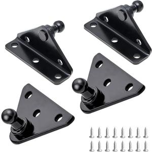 HUOPO 10MM Ball Stud Mounting Bracket for Gas Struts Shocks Spring Lift Support Prop, Black 4PCS