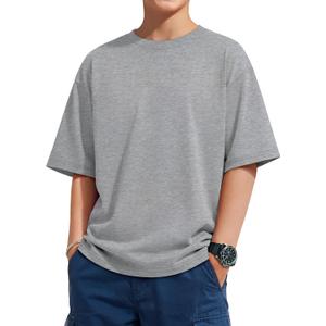 Oakgarden Kids Shirts Boys Girls Oversized T-Shirts Short Sleeve Summer Tops Crew Neck Loose Fit Basic Solid Tees 5-14 Years
