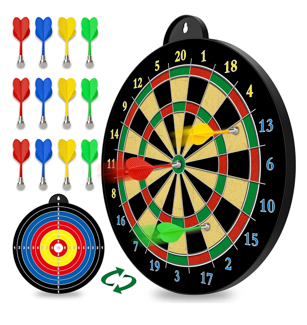 Magnetic Dart Board - 12pcs Magnetic Darts - Excellent Indoor Game and Party Games - Gifts for 5 6 7 8 9 10 11 12 Year Old Boy Kids