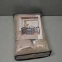 Extra Long Pinch Pleated Linen 108 Inch Curtains 2 Panels Set for Living Room Bedroom Farmhouse Tan Brown Cotton Flax Back Tab Memory Shape Pinch Pleat Ceiling Floor Window Curtains 9 FT Grey Beige