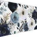35.4 x 15.7 in, XXL Large Mouse Pad for Desk, Extended Keyboard Mouse Mat for Computer Office, Big Laptop Mouse pad, Gaming Pc-Boho Navy Blue Peony Florals