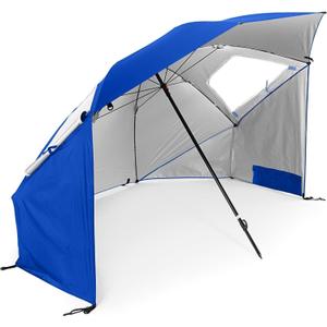 Sport-Brella Super-Brella SPF 50+ Sun and Rain Canopy Umbrella for Camping, Beach and Sports Events (8-Foot, Blue) (1)