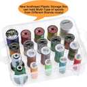 New brothread 4 Layers Stackable Clear Storage Box/Organizer for Holding 80 Spools Home Embroidery & Sewing Thread (Spool Size Requirement: Height2.2"/5.6CM; Width1.69"/4.3CM)