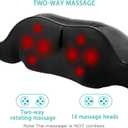 AERLANG Shiatsu Back and Neck Massager, Back Massager Deep Tissue Kneading Neck and Shoulder Massage with Heat, Electric Massage Pillow Fathers Day Gift Ideas from Daughter Son(NOT Cordless) (Black)