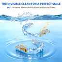 Dental Ultrasonic Retainer Cleaner Machine - 52kHz Dental Appliance Cleaner for Retainers, Dentures, Aligners, Mouth Guards, Toothbrushes & Jewelry, 200ML Pink, Quiet & Portable