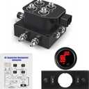 12V Air Management Featuring 4-Valve Air Ride Suspension Manifold, Simplify Control Panel and Ship Type Switch and Three-Way Red Display Air Pressure Gauges