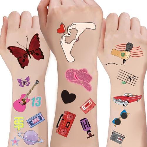 Pack of 2 Temporary Tattoos Stickers For Fan Birthday Party Decorations, 150 Pcs Hand Face Tattoo Stickers Party Favor Party Supplies, Christmas Gift For Kid Boy Girl Adult
