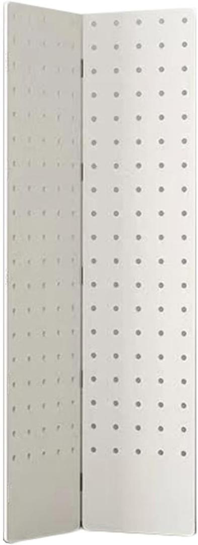 2-5 Panels Pegboard Partition Screen,Folding Pegboard Room Divider,Room Divider Wall with Foot Brackets,Convenient for Bedroom Market Jewelry Store(Style 1,180x40cm-2 Panel)