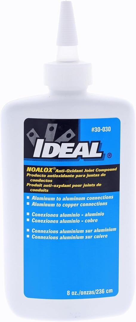 IDEAL Electrical 30-030 Noalox Anti-Oxidant - 8 oz. Bottle, Anti-Oxidant for Aluminum Electrical Applications, Reduces Galling