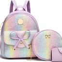 I IHAYNER Girls Bowknot 3-Pieces Fahsion Leather Backpack Backpack Purse for Women Rucksack for Ladies Shoulder Bag | Backpack Purse, Rucksack, for Ladies, Shoulder Bag, Backpack Purse, Rucksack