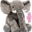 Homily Big Stuffed Elephant, Large Elephant Stuffed Animal, Giant Plush Animal Fluffy Toy for Girl Kids 24 INCH