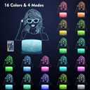 3D Night Light Gifts: Singer Stuff, Teen Girls Women Fans Room Party Decor, Table Lamp with Remote Control 16 Color Changing (Blue)