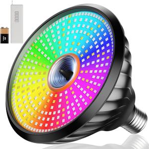MORSEN Pool Light Bulb - 120V 70W LED Pool Lights for Inground Pools, RGB Color-Changing & Remote Control, Enhanced Signal Coverage, E26/E27 Replacement for Pentair & Hayward, Matte Gray