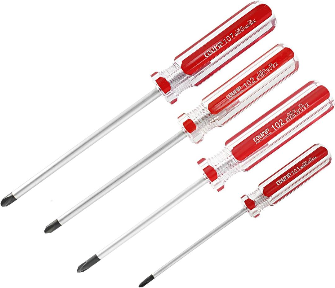 4Pcs Triwing Screwdriver Set 4 Sizes 3mm, 4mm, 5mm, 6mm, Magnetic Y Shaped Tip Screwdriver Set, Tri Point Tip Screwdriver with Plastic Handle