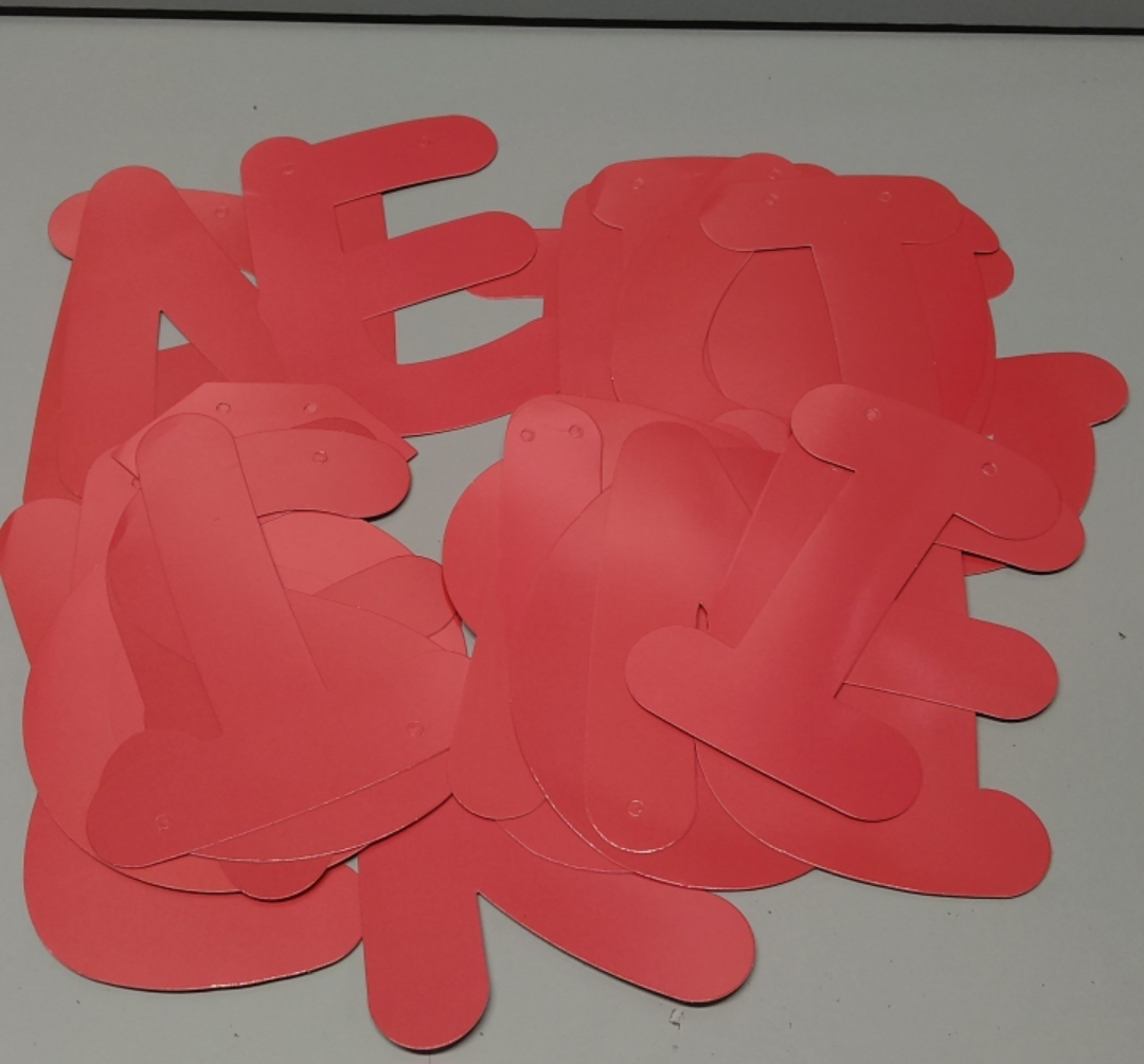 Red 2" Casual Uppercase Ready Letters, Pack Of 2