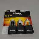 Master Lock Black Magnum Keyed-Alike Padlocks with All-Weather Cover, Outdoor Lock for Fence or Gate with a 1-7/8 Inch Lock Body and 1-1/2 Inch Shackle, 3-Pack