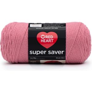 RED HEART Super Saver Yarn, Light Raspberry (Single)