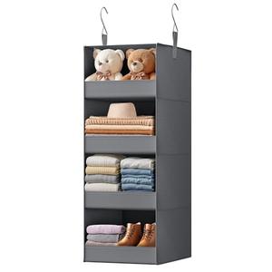 GRANNY SAYS 4-Shelf Hanging Organizer, Closet Hanging Shelves, Closet Hanging Storage Organizers, Organization for Bedroom, Living Room, Baby Nursery, Camper Accessories, Gray, 1-Pack