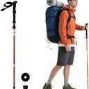 Trekking Poles Collapsible Hiking Poles - Trekking Sticks with Quick Lock System Lightweight for Hiking, Camping