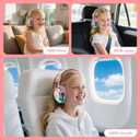 QearFun Kids Bluetooth Headphones, 60H Playtime, 74/85/94dB Safe Volume Limit, Metallic Gradient Wireless Headset with HD Mic, Fast Charging, Foldable, Wired 3.5mm Mode for School/Tablet/Travels