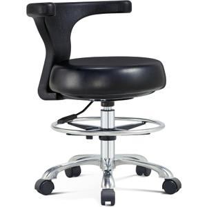 Ergonomic Home Office Desk Chair - Adjustable Task Chair with Lumbar Support, Foot Ring and Rolling casters for Computer,Hospital,Clinic,Dental Hygienist