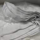 Ling's moment 14FT White Chiffon Table Skirt Recycle Use Extra Long Sheer Tablecloth for Backyard Wedding Reception Decorations Birthday Party Cake Dessert Decor