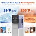 C5 Countertop Reverse Osmosis Water Filter, Hot and Cold RO System-3s Instant Hot, 6 Temp Settings 7-Stage RO Filtration Dispenser, NSF/ANSI372/42/58, Portable Pitcher, 3:1 Pure to Drain