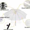 Wedding Clear Bubble Umbrella Bulk 52 Inch Large Dome Rain Windproof Stick Umbrellas,High-Visibility Transparent Rain Umbrellas, Firm and Durable, Easy Operation, Large Clear Umbrella for Wedding Bride Groom Photography Golf Outdoor Parties
