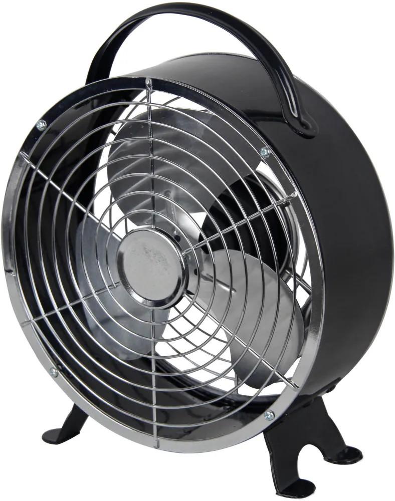 6 Inch Retro Drum Fan Black