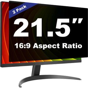[2 Pack] 21.5 Inch Computer Privacy Screen Shield for 16:9 Widescreen Desktop Monitor - Anti-Glare Blue Light Privacy Filters and Anti Spy Privacy Screen Protector Film