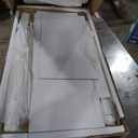 Shintenchi Kitchen Island Cart with Storage,Rolling Side Table on Wheels with Large Worktop, Cabinet,Towel Rack and Drawers for Kitchen,Dinning Room, White