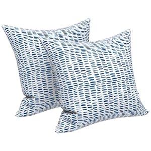 LVTXIII Outdoor Throw Pillow Covers 20 x 20 Inch, Covers ONLY Modern Cute Pattern Decorative Square Toss Pillow Case Pack of 2 for Home Patio Garden Sofa Bed Furniture, A Pebble Blue