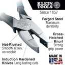 Klein Tools D201-7NE Lineman's New England Nose Pliers with Streamlined Design, Knurled Jaws and Handle Tempering, 7-Inch